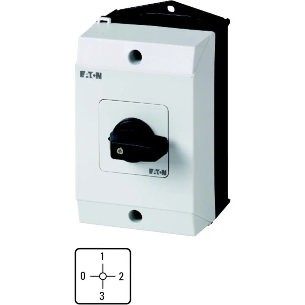 Produktfoto 1 von Eaton Nockenschalter, 2P / 20A, 690V (Volts), 4-Stufen, 90°-Wurfwinkel