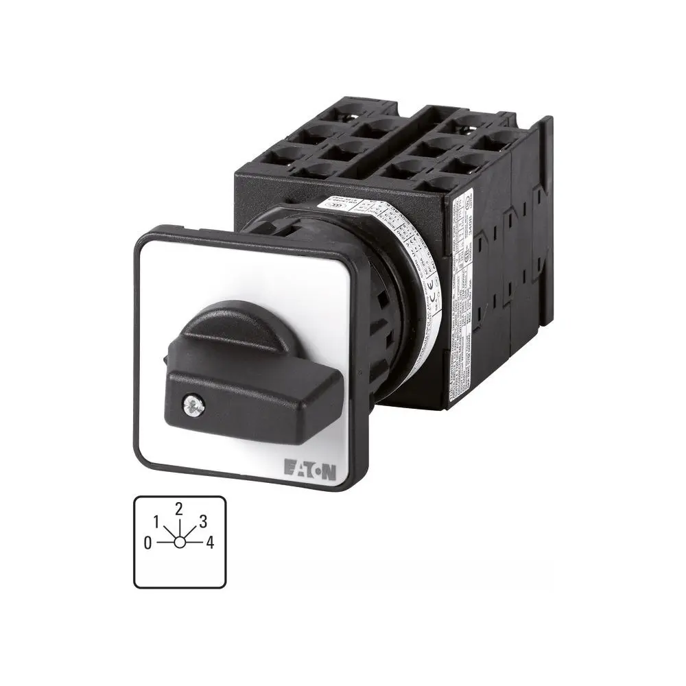 Produktfoto 1 von Eaton Nockenschalter, 3-polig / 20A, 690V (Volts), 5-Stufen, 45°-Wurfwinkel