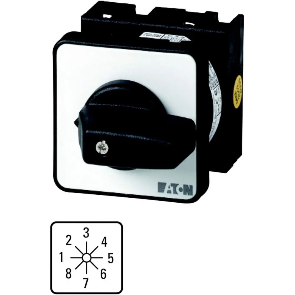 Produktfoto 1 von Eaton Nockenschalter, 1-polig / 20A, 690V (Volts), 8-Stufen, 45°-Wurfwinkel