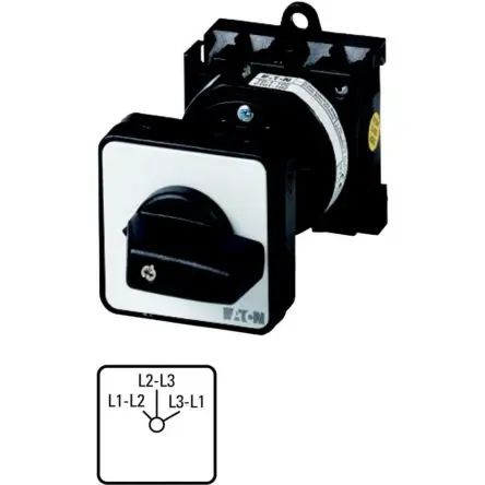 Produktfoto 1 von Eaton Eaton Moeller Series T0 Nockenschalter 20 A, 3-phasig, 4-Stufen Knopf Schraube, 45 °-Wurfwinkel