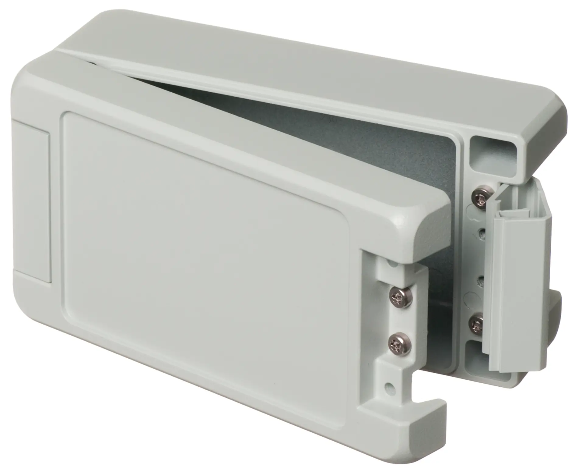 Produktfoto 1 von Bopla Bocube Alu; Gehäuse; Aluminium; Hellgrau Geflanscht; IK07, IK08 IP68, IP66 Breite 86 mm Höhe 60 mm Länge 159 mm