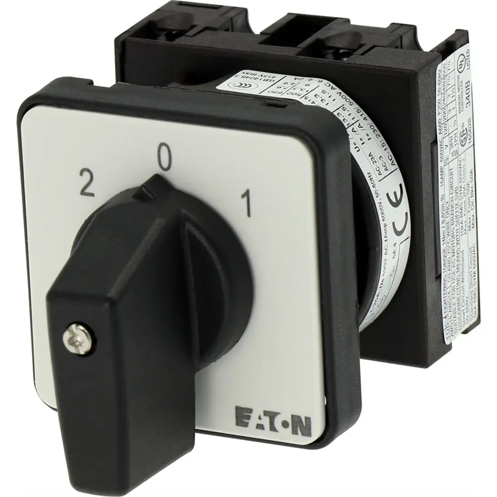Produktfoto 1 von Eaton Nockenschalter, 1-polig / 20A, 690V (Volts), 3-Stufen, 45°-Wurfwinkel