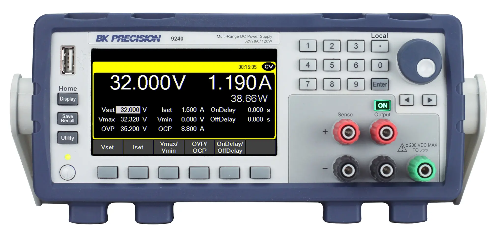 Produktfoto 1 von BK Precision 4-Kanal Schaltnetzteil Labornetzgerät 120W, 0 → 32V / 8A