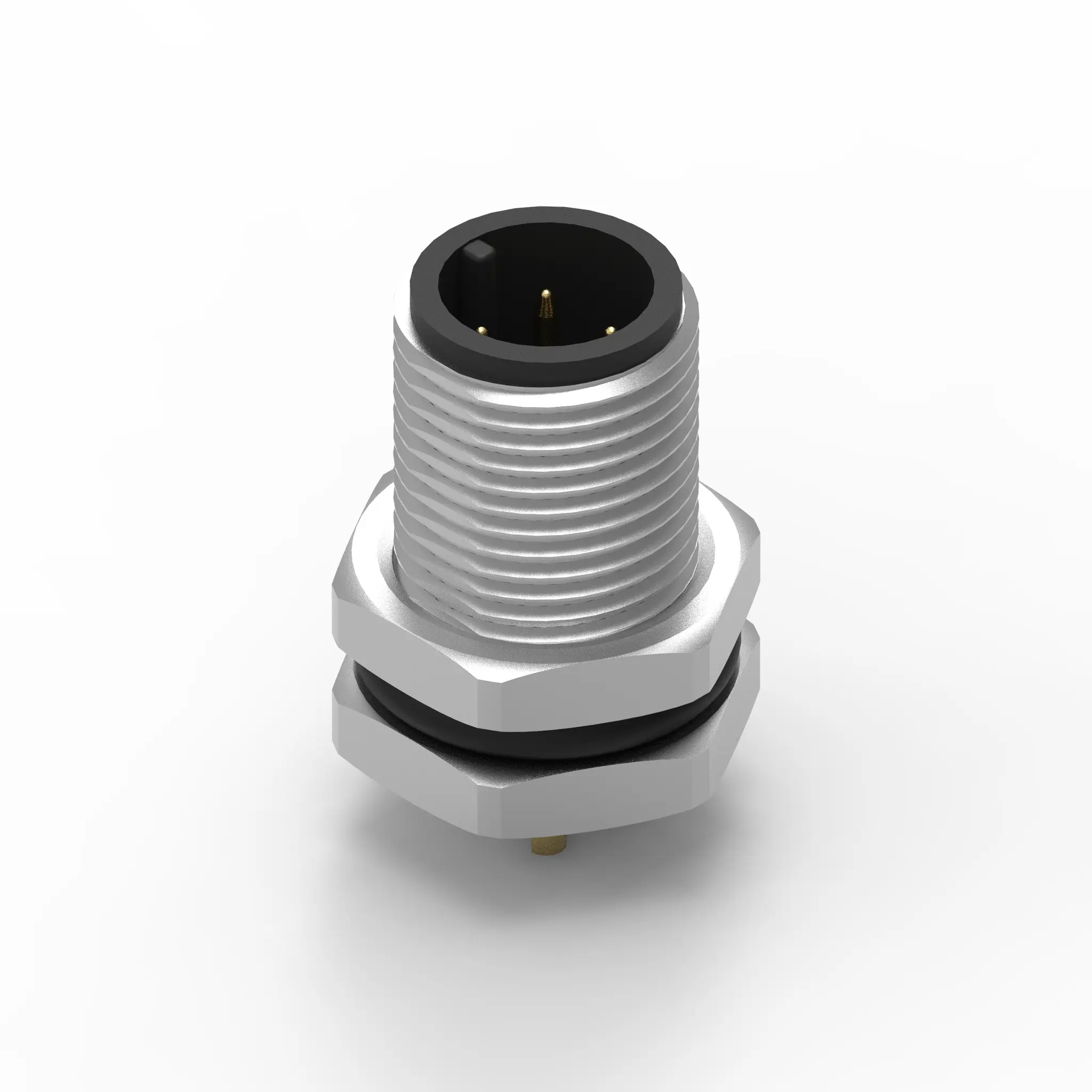 Wurth Elektronik WR-CIRC M12 Rundsteckverbinder Stecker 4-polig Stecker 5A Panel IP68
