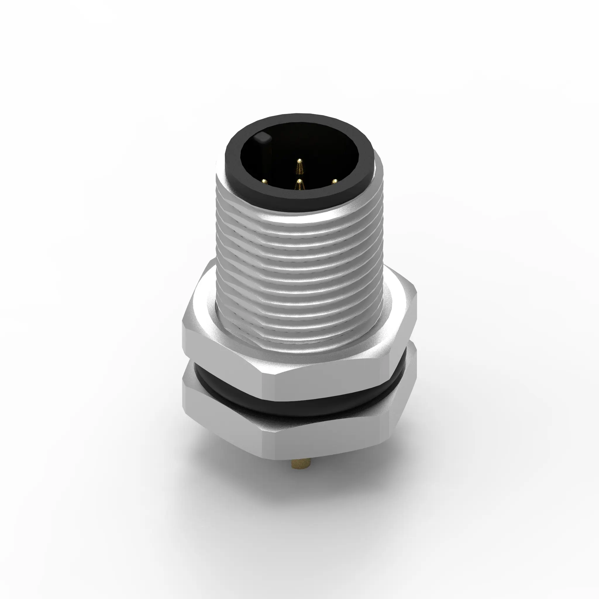 Produktfoto 1 von Wurth Elektronik WR-CIRC M12 Rundsteckverbinder Stecker 5-polig Stecker 5A Panel IP68