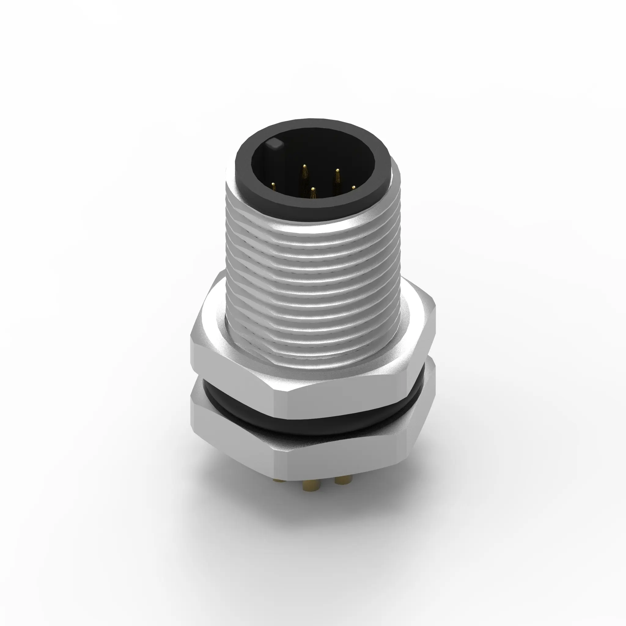 Produktfoto 1 von Wurth Elektronik WR-CIRC M12 Rundsteckverbinder Stecker 8-polig Stecker 5A Panel IP68