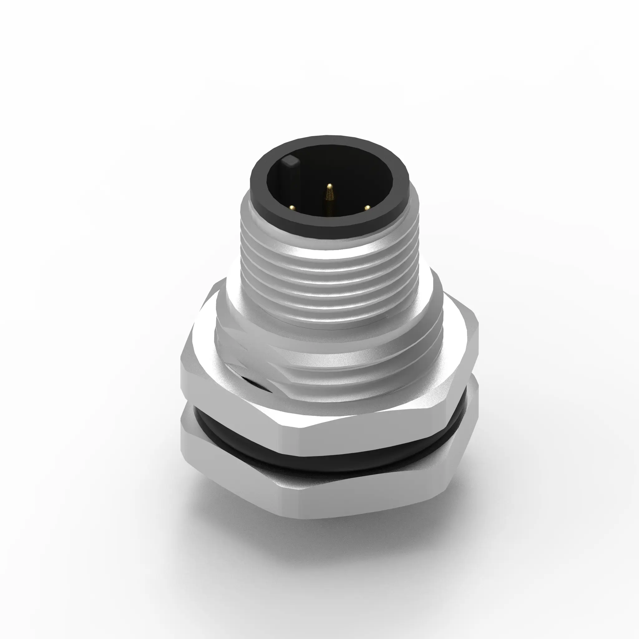 Produktfoto 1 von Wurth Elektronik WR-CIRC M12 Rundsteckverbinder Stecker 4-polig Stecker 5A Panel IP68