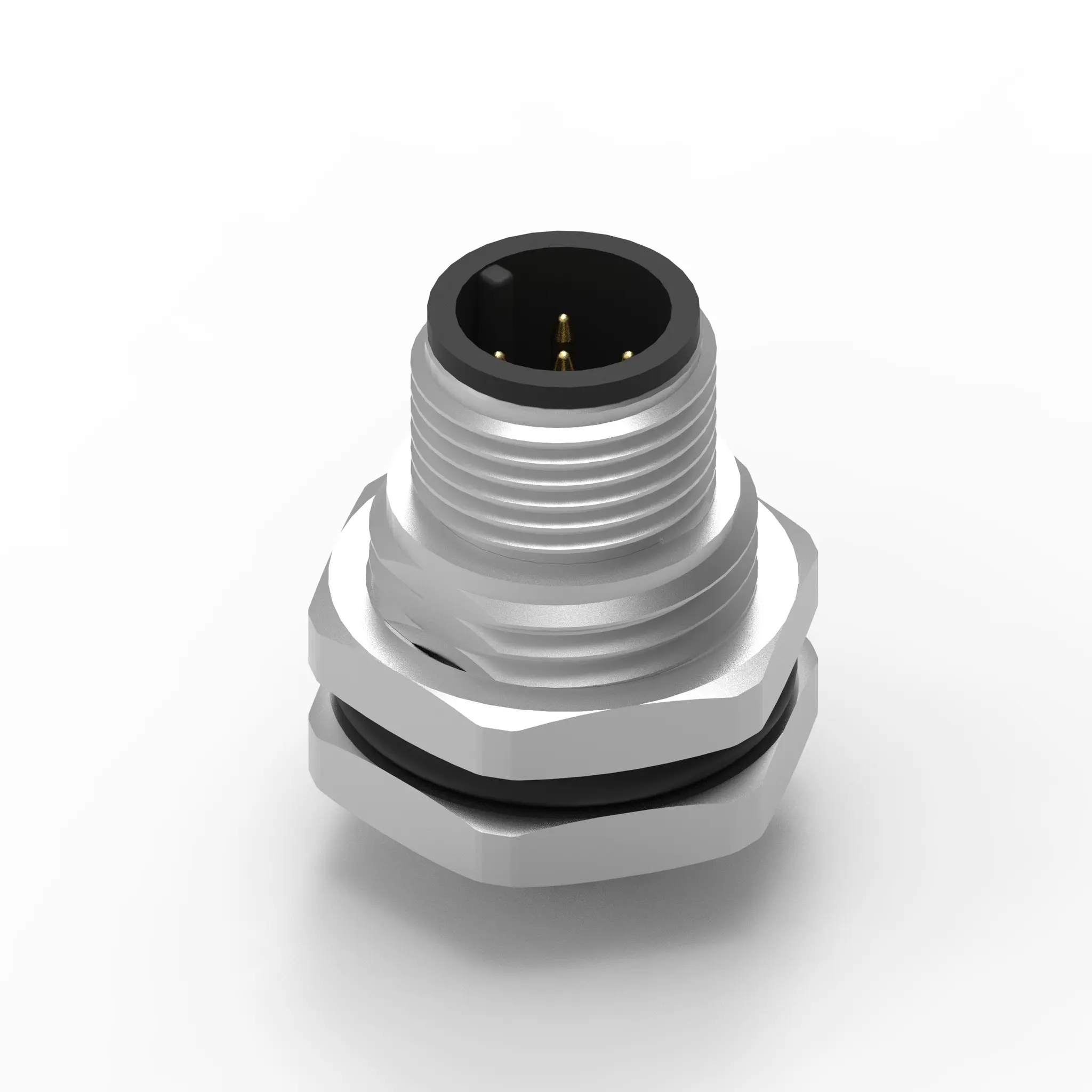 Produktfoto 1 von Wurth Elektronik WR-CIRC M12 Rundsteckverbinder Stecker 5-polig Stecker 5A Panel IP68