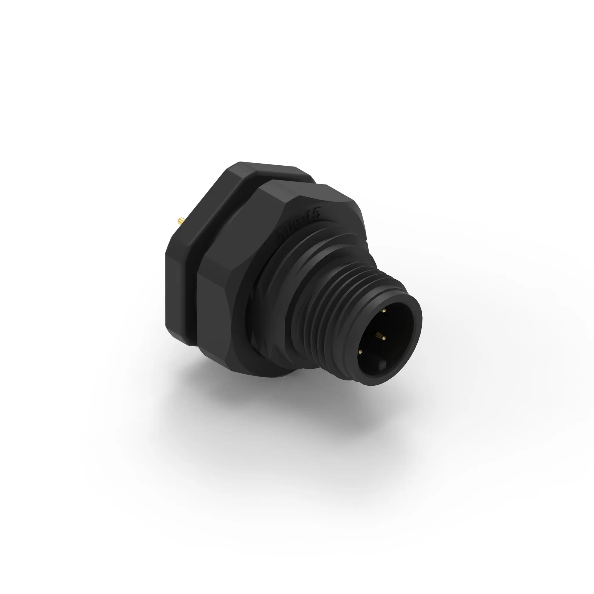 Produktfoto 1 von Wurth Elektronik WR-CIRC M12 Rundsteckverbinder Stecker 4-polig Stecker 5A Panel IP68