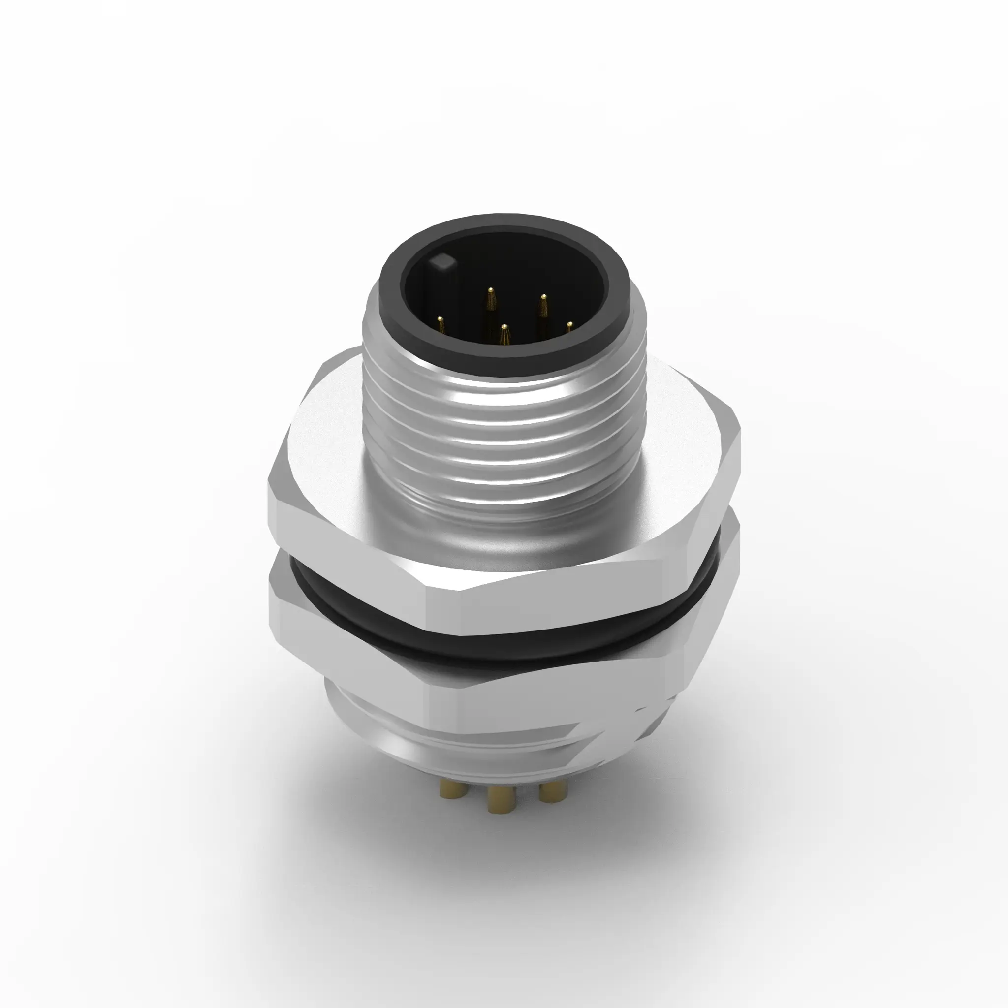Produktfoto 1 von Wurth Elektronik WR-CIRC M12 Rundsteckverbinder Stecker 8-polig Stecker 5A Panel IP68