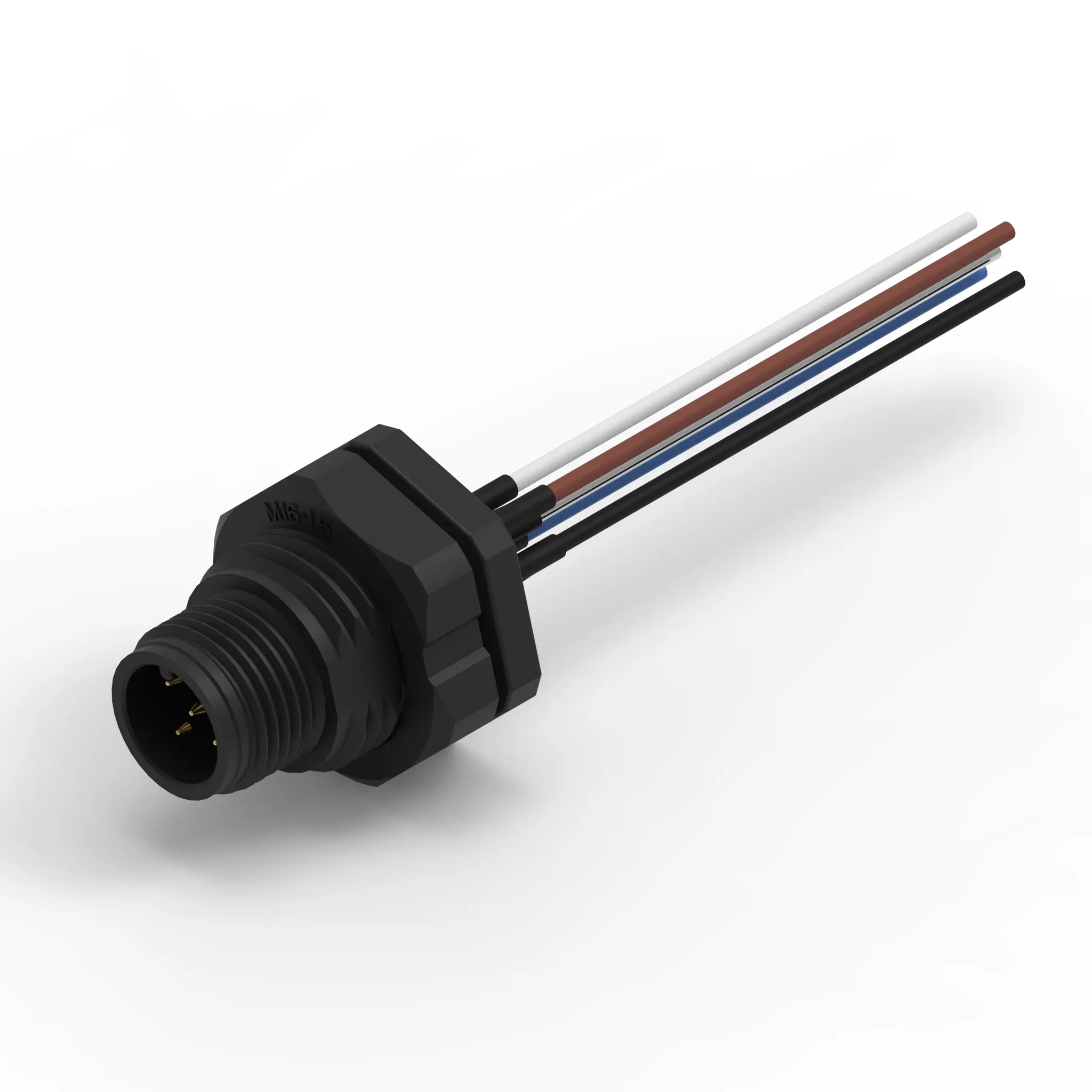 Produktfoto 1 von Wurth Elektronik WR-CIRC M12 Rundsteckverbinder Stecker 5-polig Stecker 5A Panel IP68