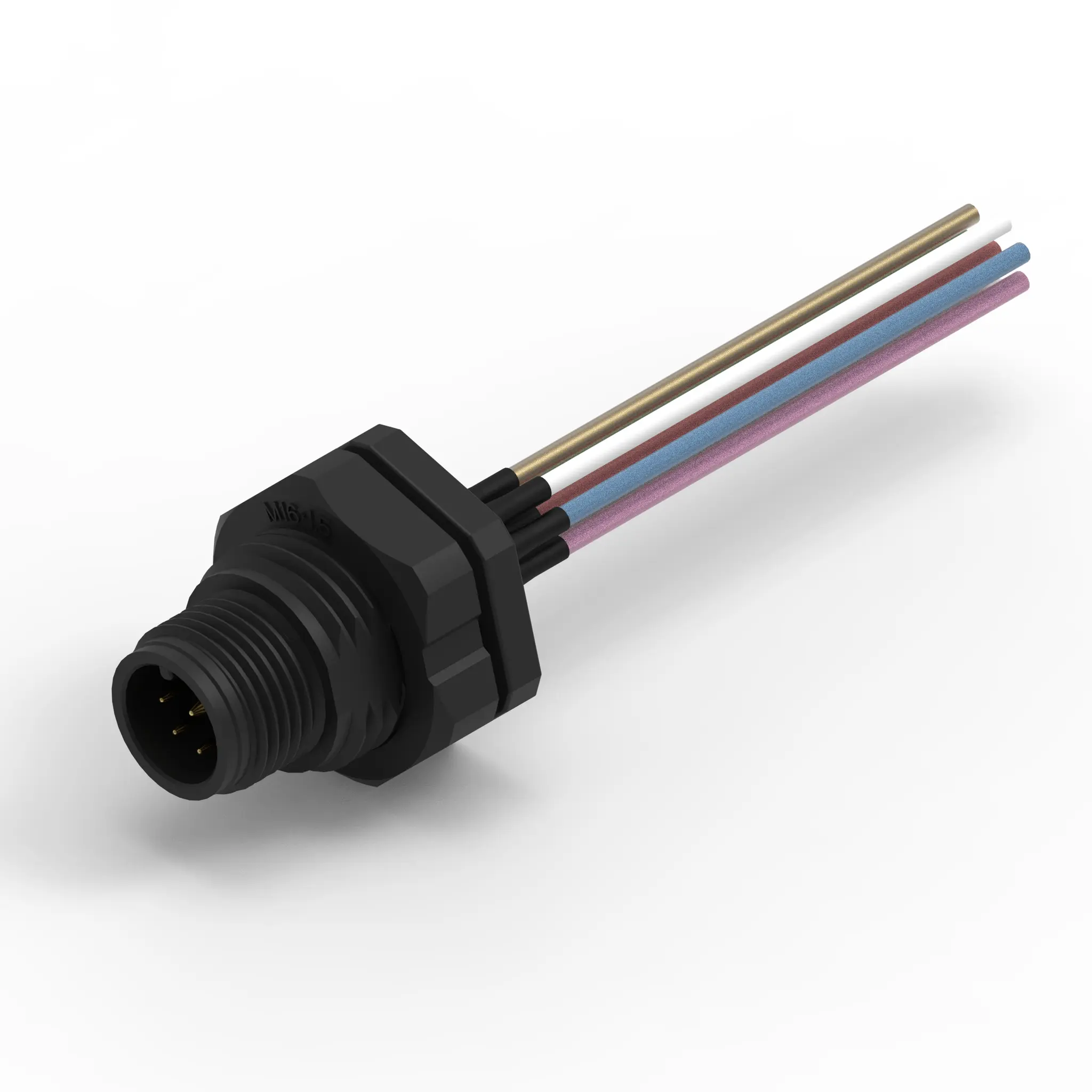 Produktfoto 1 von Wurth Elektronik WR-CIRC M12 Rundsteckverbinder Stecker 8-polig Stecker 5A Panel IP68