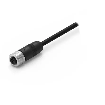 Produktfoto 1 von Wurth Elektronik WR-CIRC M12 Rundsteckverbinder Buchse 4-polig Buchse 5A Kabel IP67