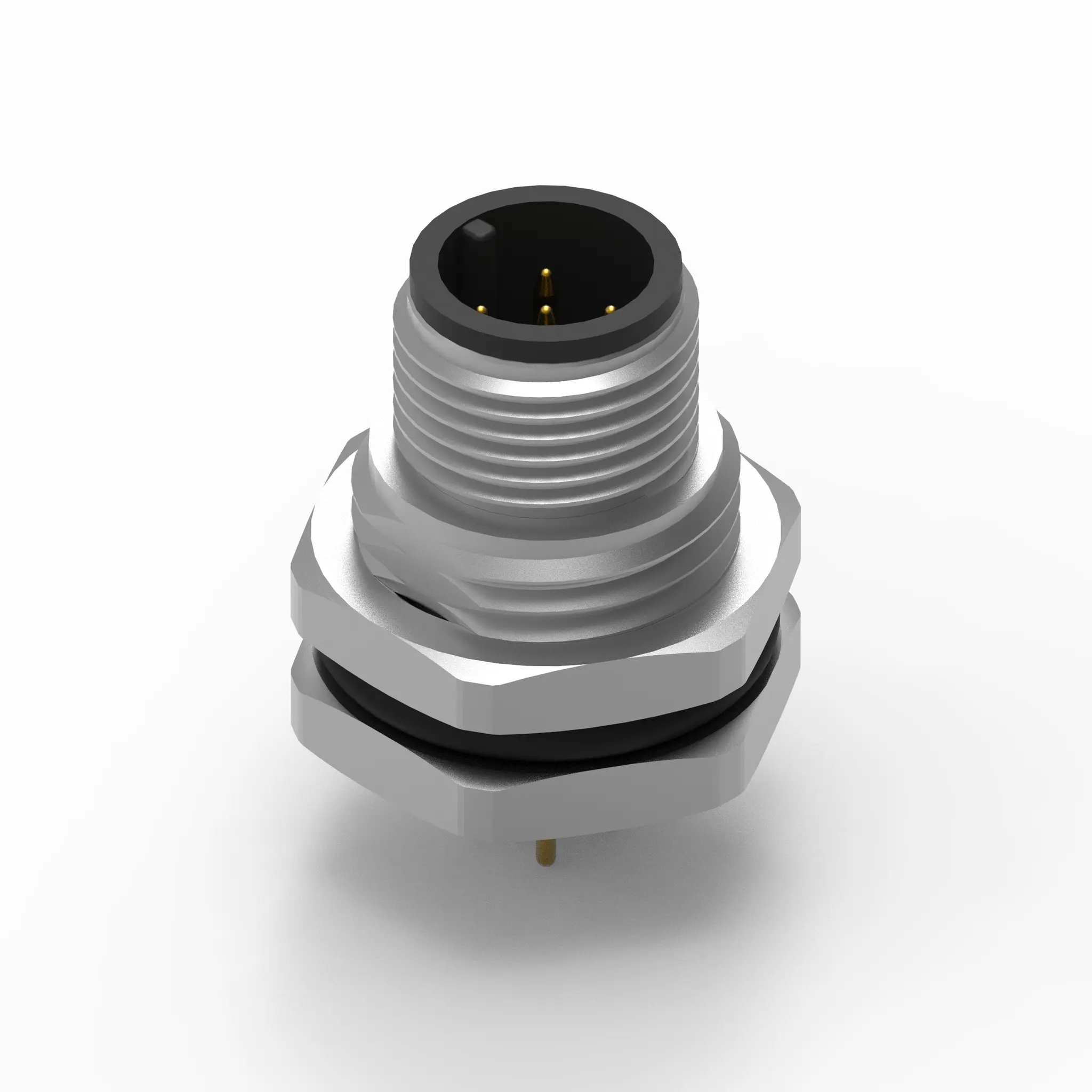 Produktfoto 1 von Wurth Elektronik WR-CIRC M12 Rundsteckverbinder Stecker 5-polig Stecker 5A Panel IP68