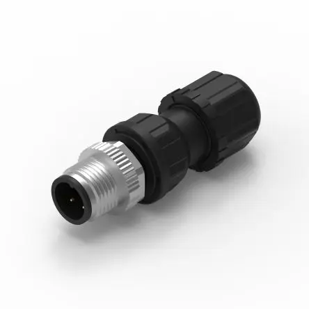 Produktfoto 1 von Wurth Elektronik WR-CIRC M12 Rundsteckverbinder Stecker 4-polig Stecker 5A Kabel IP68