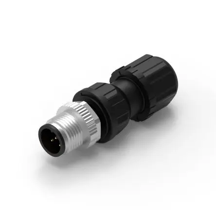 Produktfoto 1 von Wurth Elektronik WR-CIRC M12 Rundsteckverbinder Stecker 5-polig Stecker 5A Kabel IP68