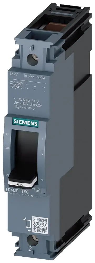 Produktfoto 1 von Siemens 3VA1 Miniaturüberlastschalter, Pol 1-polig 16 A 415 V ac, Abschaltvermögen 36 kA SENTRON 125 V dc