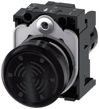 Produktfoto 1 von Siemens 3SU1 Schall- und Lichtsignal-Kombination 24V ac/dc IP69K, IP67, IP66 Trennplatte / 75 dB 75 dB @ 1m