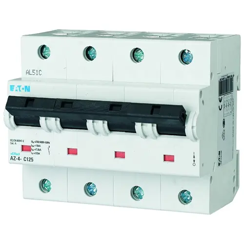 Produktfoto 1 von Eaton xEffect Miniaturüberlastschalter Typ B, Pol 4-polig 125 A 400 V ac AZ