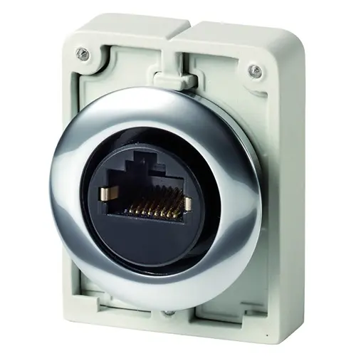 Produktfoto 1 von Eaton M30 Buchse Cat5e RJ45 Buchsenleiste, 1-Port 8-polig Schott Rechteckig