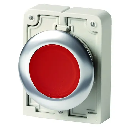 Produktfoto 1 von Eaton RMQ-Titan Druckschalter Ø 30.5 mm, Rot Momentan mit Federrückstellung Flach Flach Metall, IP66