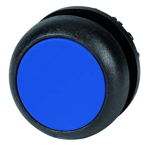Produktfoto 1 von Eaton M22 Druckschalter Ø 22.5 mm, Blau Schaltfunktion Rastend Flach Flach Kunststoff, IP69