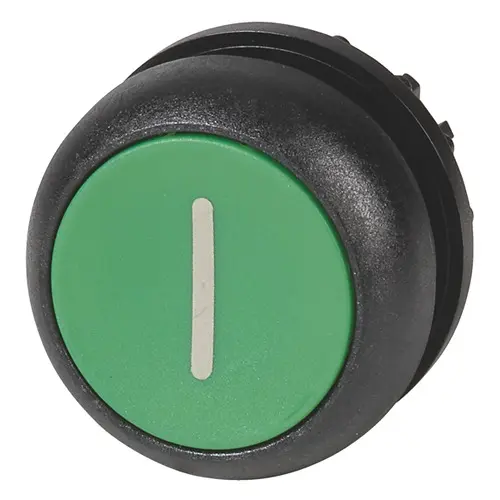 Produktfoto 1 von Eaton M22 Druckschalter Ø 22.5 mm, Grün wartungsfrei Glatt Rund Kunststoff, IP66