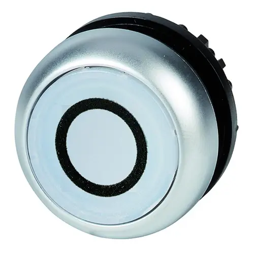 Produktfoto 1 von Eaton RMQ-Titan Druckschalter Ø 22.5 mm, Weiß wartungsfrei Glatt Flach Kunststoff (Vorderer Ring), IP66