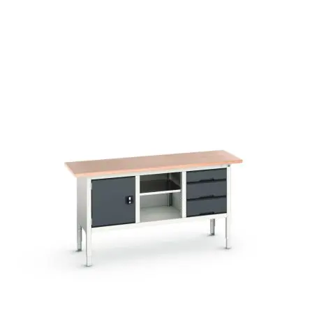 Produktfoto 1 von Bott Aufbewahrungstisch Stahl Werkbank Einstellbare Höhe L. 600 mm B. 1750mm H. 930 mm, Traglast 75kg