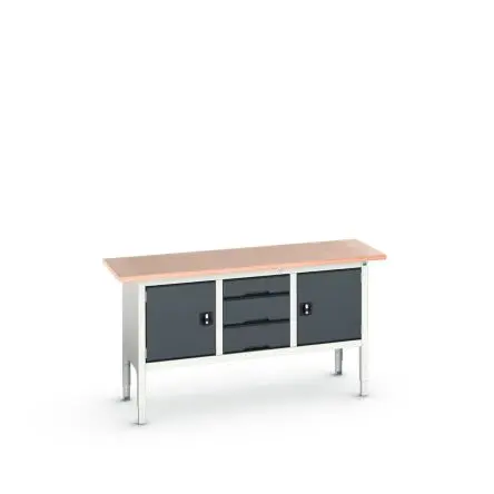 Produktfoto 1 von Bott Aufbewahrungstisch Stahl Werkbank Einstellbare Höhe L. 600 mm B. 1750mm H. 930 mm, Traglast 75kg