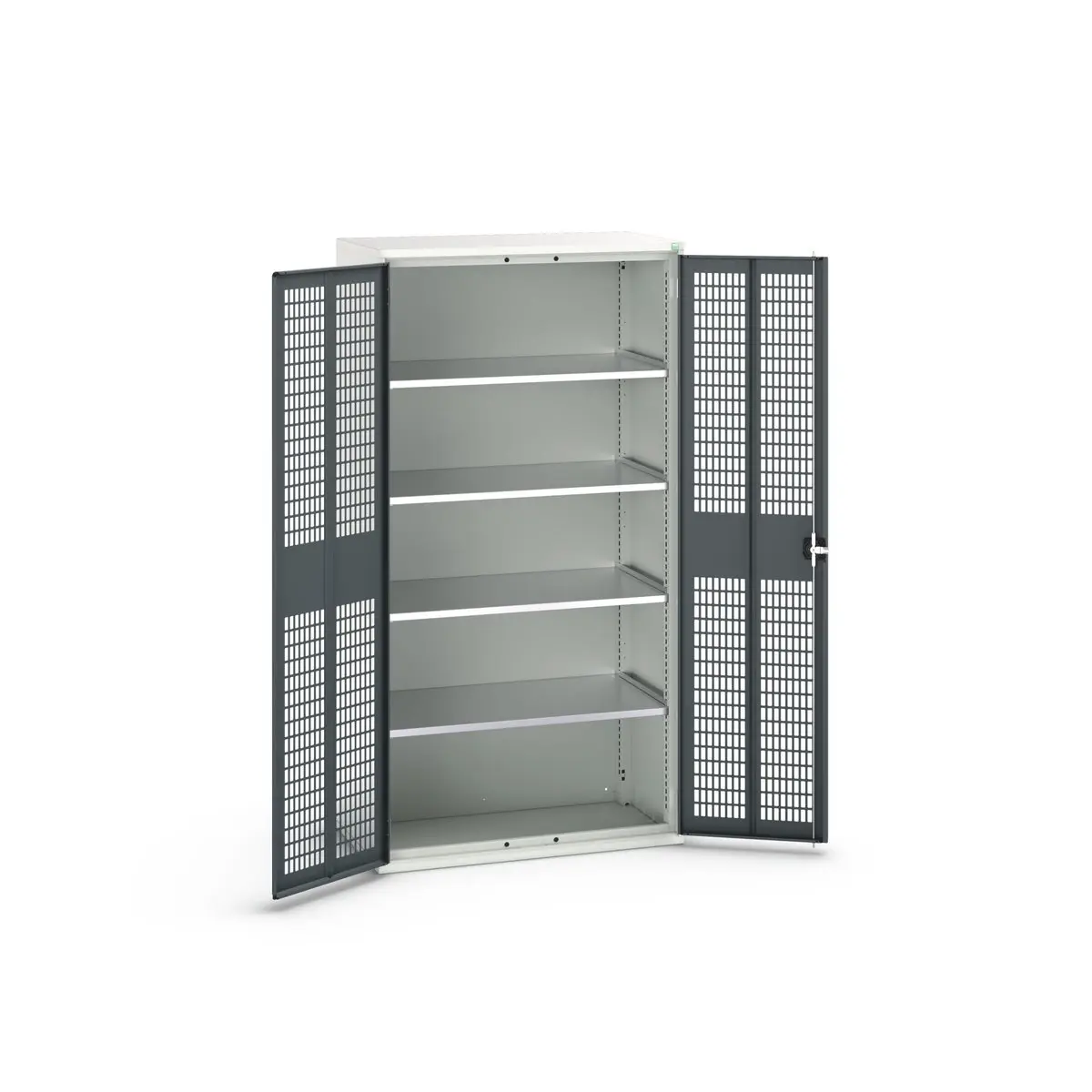 Produktfoto 1 von Bott Schrank Typ Schrank mit Ablage Freistehend 2 Tür/en 4 Regal/e 0 Schublade/n 2000 mm 1050 mm Ja 550 mm Stahlblech