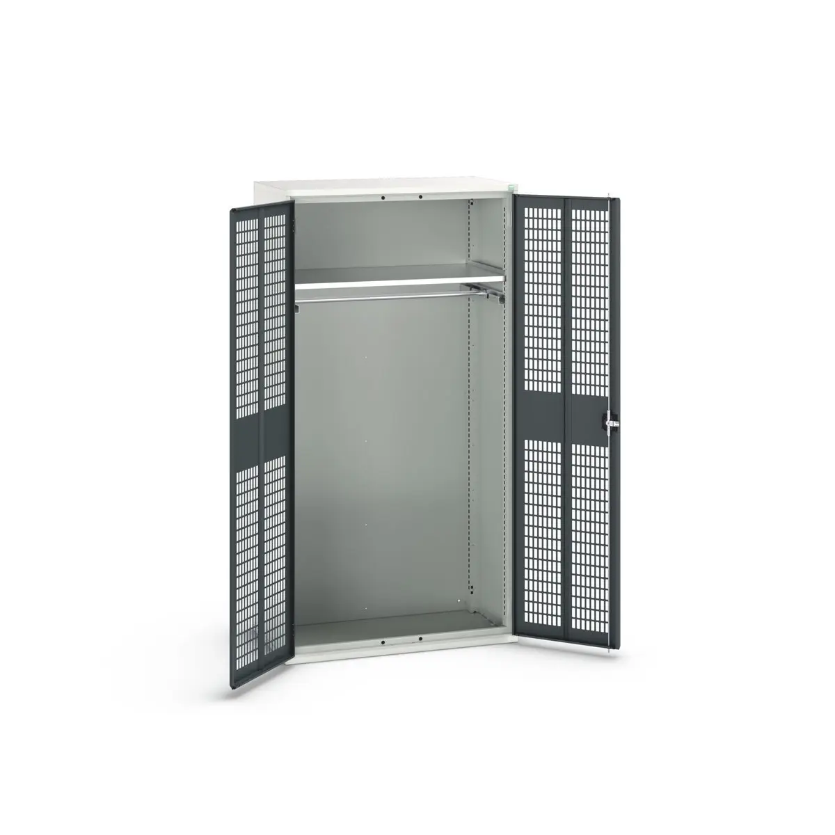Produktfoto 1 von Bott Schrank Typ Bestückter Schrank Freistehend 2 Tür/en 1 Regal/e 0 Schublade/n 2000 mm 1050 mm Ja 550 mm Stahlblech