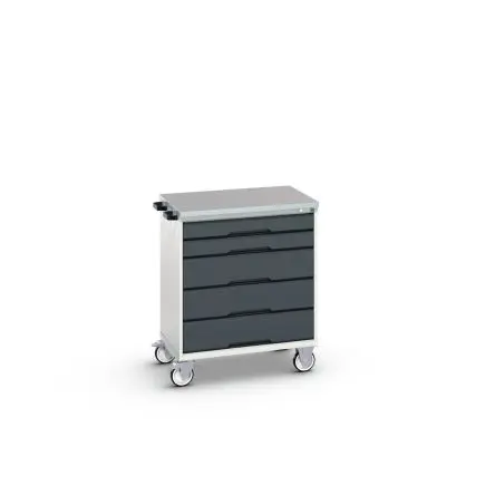 Produktfoto 1 von Bott Stahl Schrank, Typ Werkzeugschrank 5 Schubladen mit Rädern, 980 mm x 800mm x 600 mm