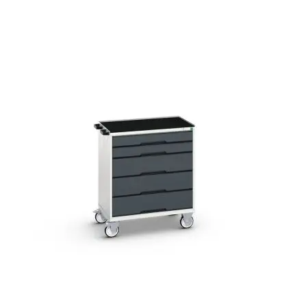 Produktfoto 1 von Bott Stahl Schrank, Typ Werkzeugschrank 5 Schubladen mit Rädern, 965 mm x 800mm x 550 mm