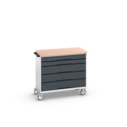 Produktfoto 1 von Bott Stahl Schrank, Typ Werkzeugschrank 5 Schubladen mit Rädern, 980 mm x 1050mm x 600 mm