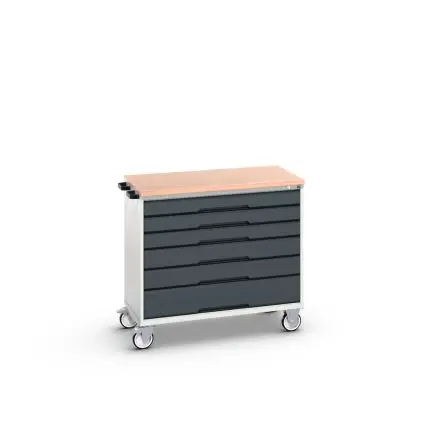 Produktfoto 1 von Bott Stahl Schrank, Typ Werkzeugschrank 6 Schubladen mit Rädern, 980 mm x 1050mm x 600 mm