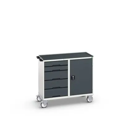 Produktfoto 1 von Bott Stahl Werkzeugwagen, Typ Werkzeugschrank 5 Schubladen mit Rädern, 965 mm x 1050mm x 550 mm