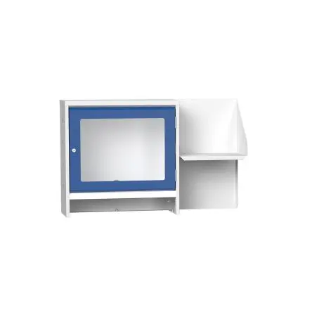 Produktfoto 1 von Bott Sitzen/Stehen Computerarbeitsplatz Grau Tastaturablage, B 350mm H 342 mm T 290 mm aus Stahl
