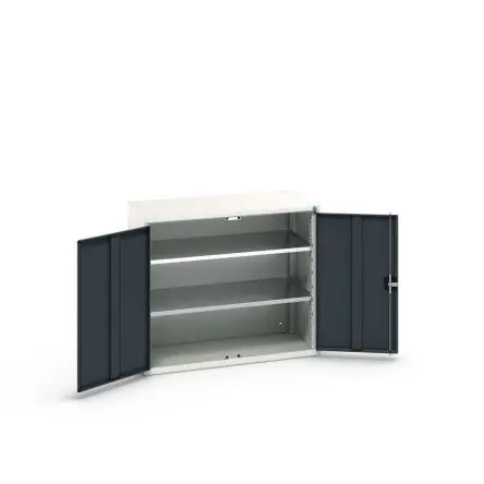 Produktfoto 1 von Bott Schrank Typ Regalschrank Freistehend 2 Tür/en 2 Regal/e 0 Schublade/n 900 mm 1050mm Abschließbar 550 mm Stahlblech
