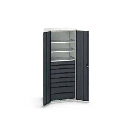 Produktfoto 1 von Bott Schrank Typ Bestückter Schrank Freistehend 2 Tür/en 3 Regal/e 8 Schublade/n 2000 mm 800mm Abschließbar 550 mm