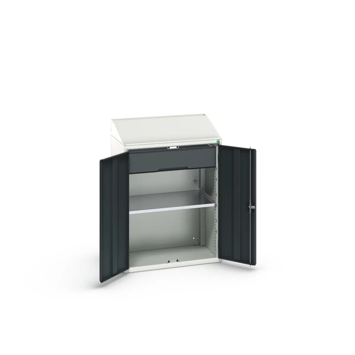 Produktfoto 1 von Bott Schrank Typ Schrank mit Ablage Freistehend 2 Tür/en 1 Regal/e 1 Schublade/n 1130 mm 800 mm Ja 550 mm Stahlblech