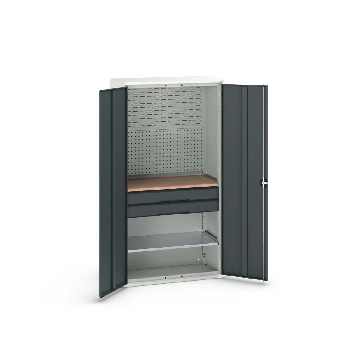 Produktfoto 1 von Bott Schrank Typ Bestückter Schrank Freistehend 2 Tür/en 1 Regal/e 2 Schublade/n 2000 mm 1050 mm Ja 550 mm Stahlblech