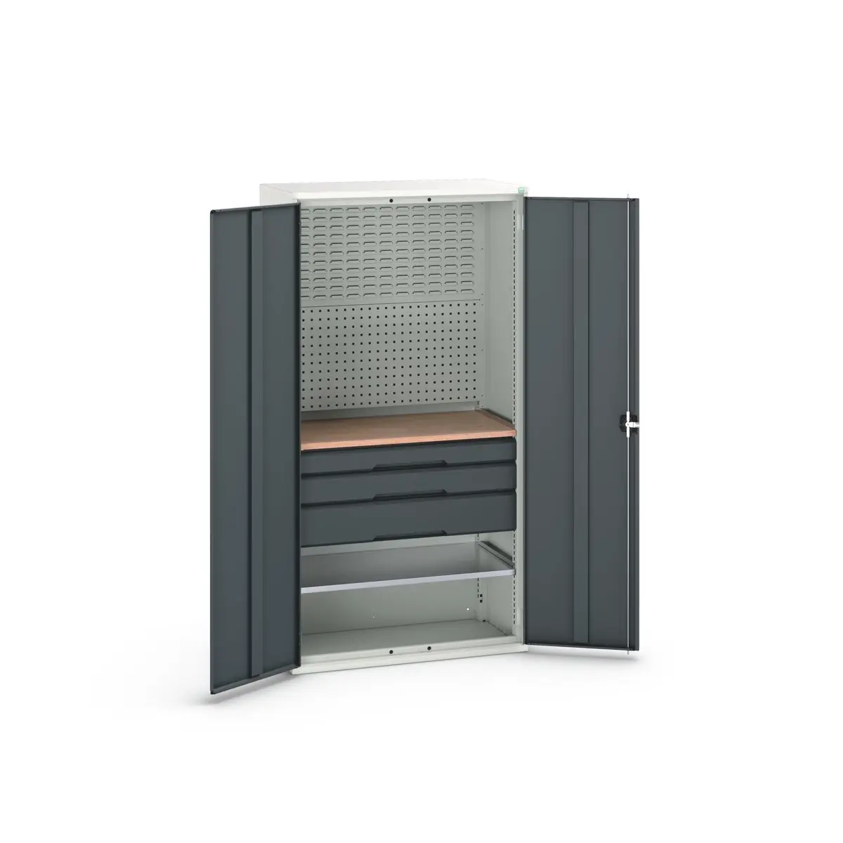 Produktfoto 1 von Bott Schrank Typ Bestückter Schrank Freistehend 2 Tür/en 1 Regal/e 2 Schublade/n 2000 mm 1050 mm Ja 550 mm Stahlblech
