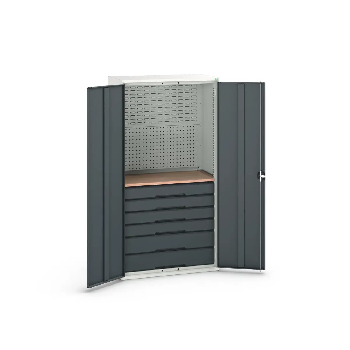 Produktfoto 1 von Bott Schrank Typ Bestückter Schrank Freistehend 2 Tür/en 1 Regal/e 6 Schublade/n 2000 mm 1050 mm Ja 550 mm Stahlblech