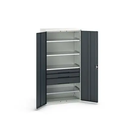 Produktfoto 1 von Bott Schrank Typ Bestückter Schrank Freistehend 2 Tür/en 4 Regal/e 3 Schublade/n 2000 mm 1050mm Abschließbar 550 mm