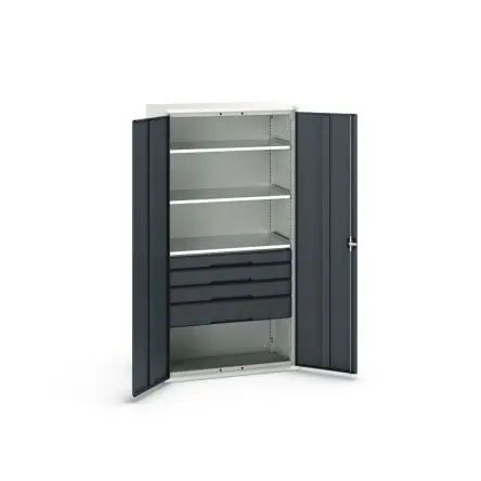 Produktfoto 1 von Bott Schrank Typ Bestückter Schrank Freistehend 2 Tür/en 3 Regal/e 4 Schublade/n 2000 mm 1050mm Abschließbar 550 mm