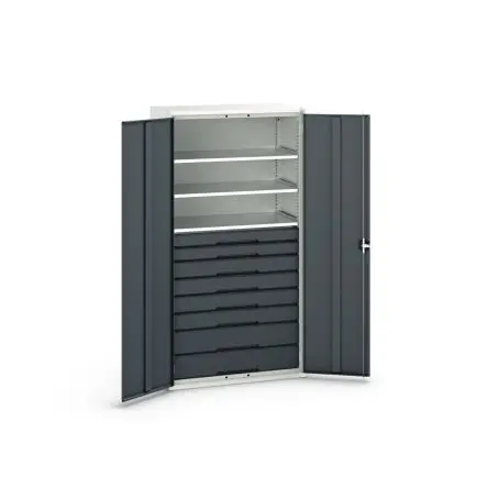 Produktfoto 1 von Bott Schrank Typ Bestückter Schrank Freistehend 2 Tür/en 3 Regal/e 8 Schublade/n 2000 mm 1050mm Abschließbar 550 mm