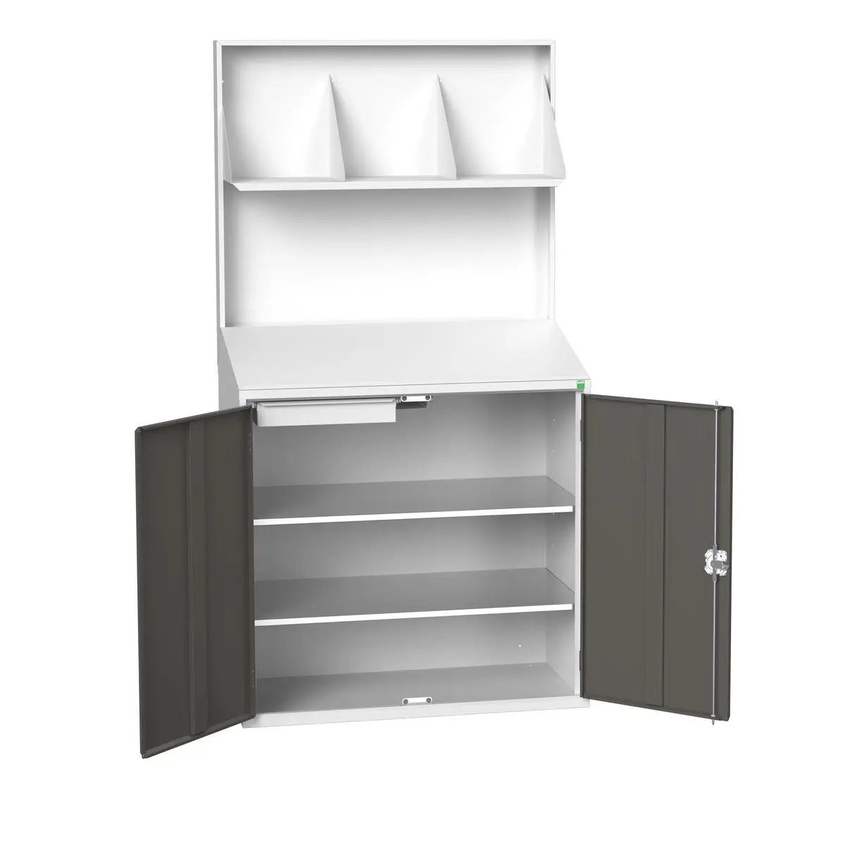 Produktfoto 1 von Bott Aufbewahrungsschrank Typ Schrank mit Ablage Freistehend 2 Tür/en 2 Regal/e 1 Schublade/n 2000 mm 1050 mm Ja 550 mm