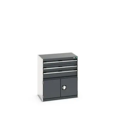 Produktfoto 1 von Bott Schrank Typ Schrank Freistehend 2 Tür/en 0 Regal/e 3 Schublade/n 900 mm 800mm Abschließbar 525 mm Stahlblech