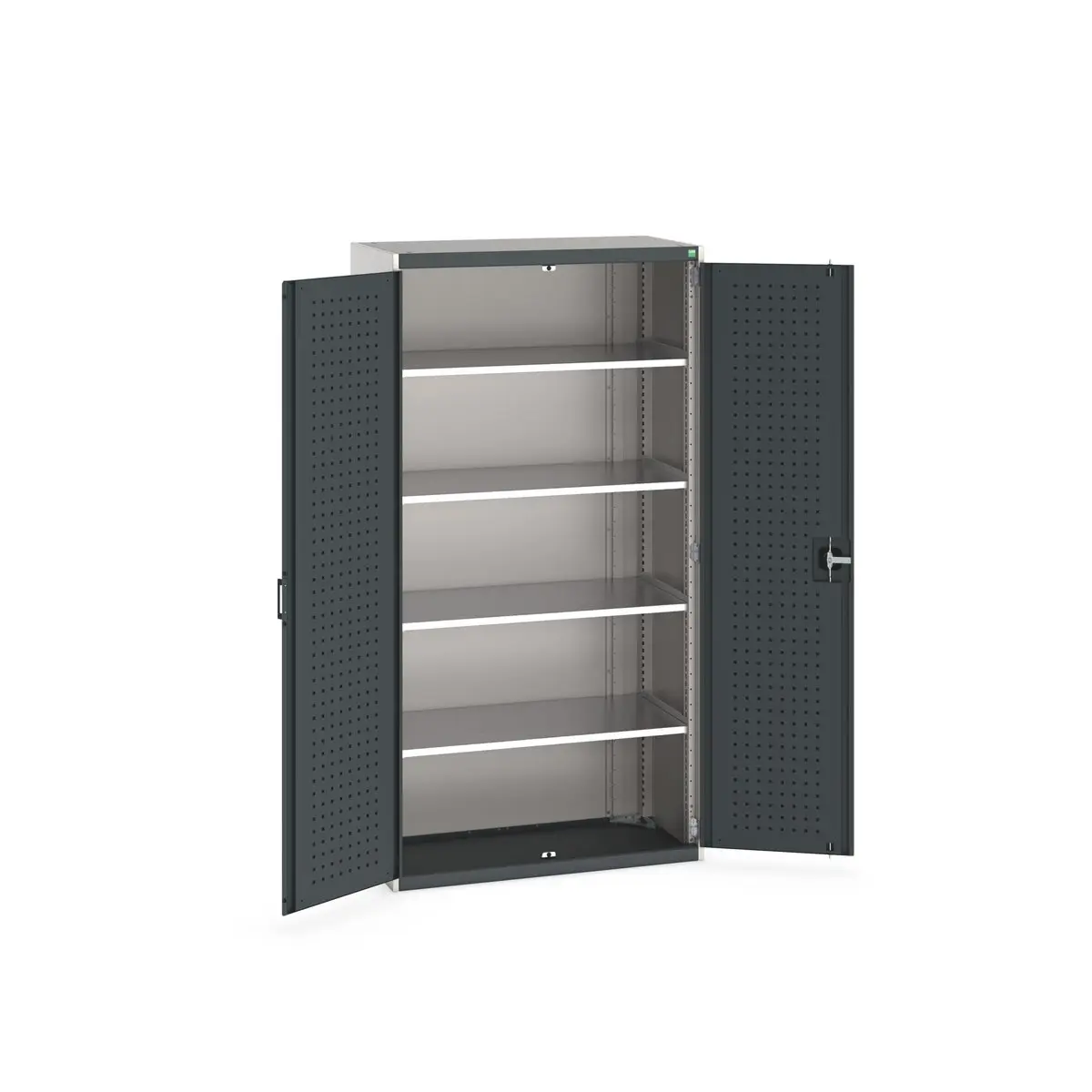 Produktfoto 1 von Bott Schrank Typ Schrank mit Ablage Freistehend 2 Tür/en 4 Regal/e 0 Schublade/n 2000 mm 1050 mm Ja 525 mm Stahlblech